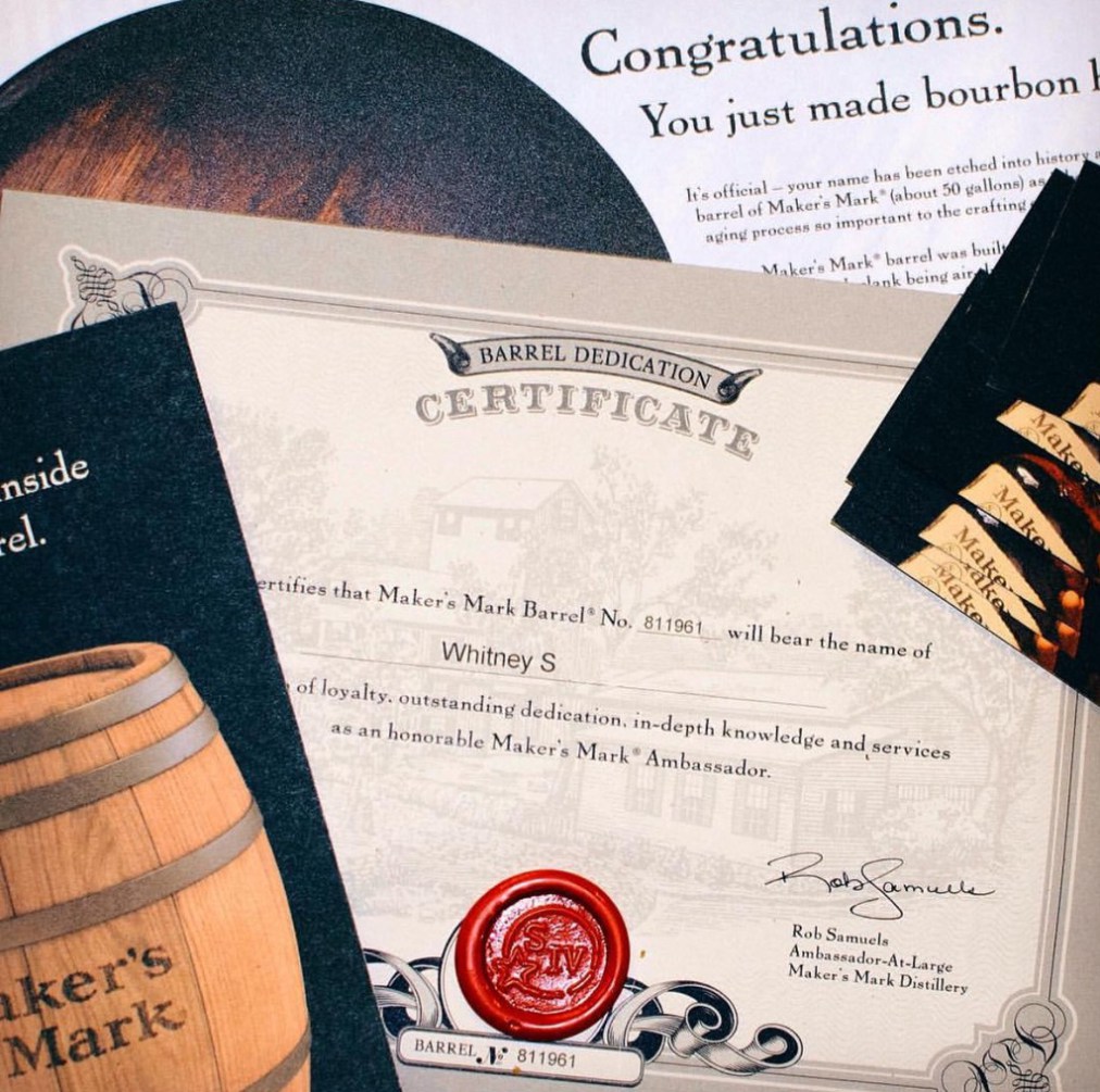 balíček ambasadora značky Maker's Mark