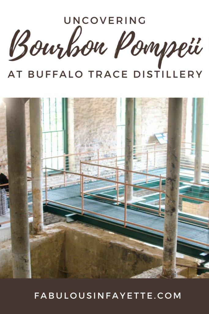 Buffalo Trace is the oldest continuously-operating distillery in the United States. Buffalo Trace had plans to renovate the O.F.C. building that was used for storage and turn it into an event and meeting space. Before the work began on the space, Buffalo Trace had to reinforce the structure, because the river facing side of the building was beginning to separate from the foundation. This meant that they had to dig up the floor. However, those plans were altered when they unearthed the foundations from one of the oldest buildings at Buffalo Trace (it was from 1873 to be exact!)