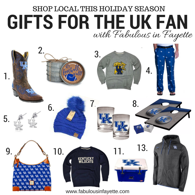 Can you believe we are almost halfway through November? I can't believe that Thanksgiving is in two week and Christmas is around the corner. With Christmas coming up, I figured I would put together several gift guides to help give you gift ideas for your loved ones.  Lexington is home to the BBN aka the Big Blue Nation. If you follow sports then I'm pretty sure you've heard of it. The Big Blue Nation is the fan base for the University of Kentucky's athletic programs, specifically the men's basketball program, the women's basketball program, and the football team. 