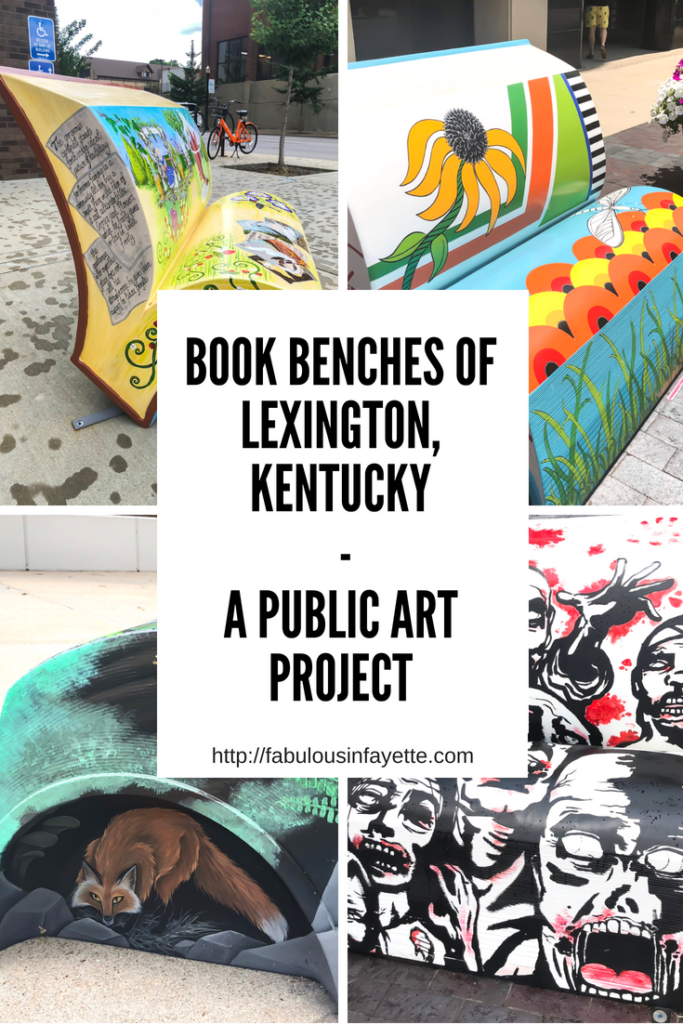 In the summer of 2018, Arts Connect, LexArts and The Carnegie Center for Literacy and Learning has made Lexington more colorful with their collaborative project, Book Benches.​ Book Benches are thirty five book-shaped functional benches that are placed throughout downtown Lexington to celebrate Kentucky's literary heritage, to encourage reading, and provide a place for rest. Each bench is illustrated and themed around different works by Kentucky authors and will remain on display for the duration of the summer. #sharethelex #art #painting #artist #author #book #lexingtonky #kentucky #visitlex #bench