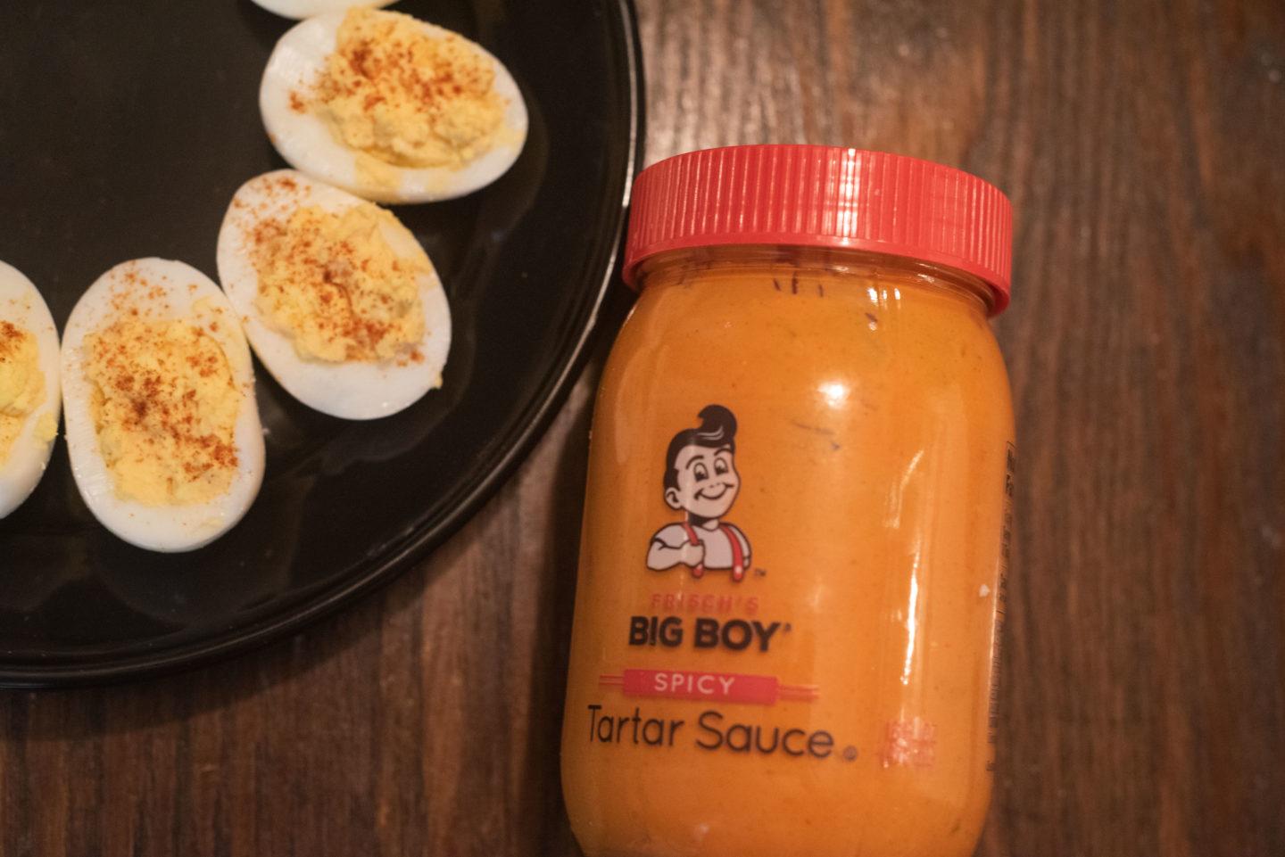 Spicy Deviled Eggs, B.T. Leigh's Sauces and Rubs