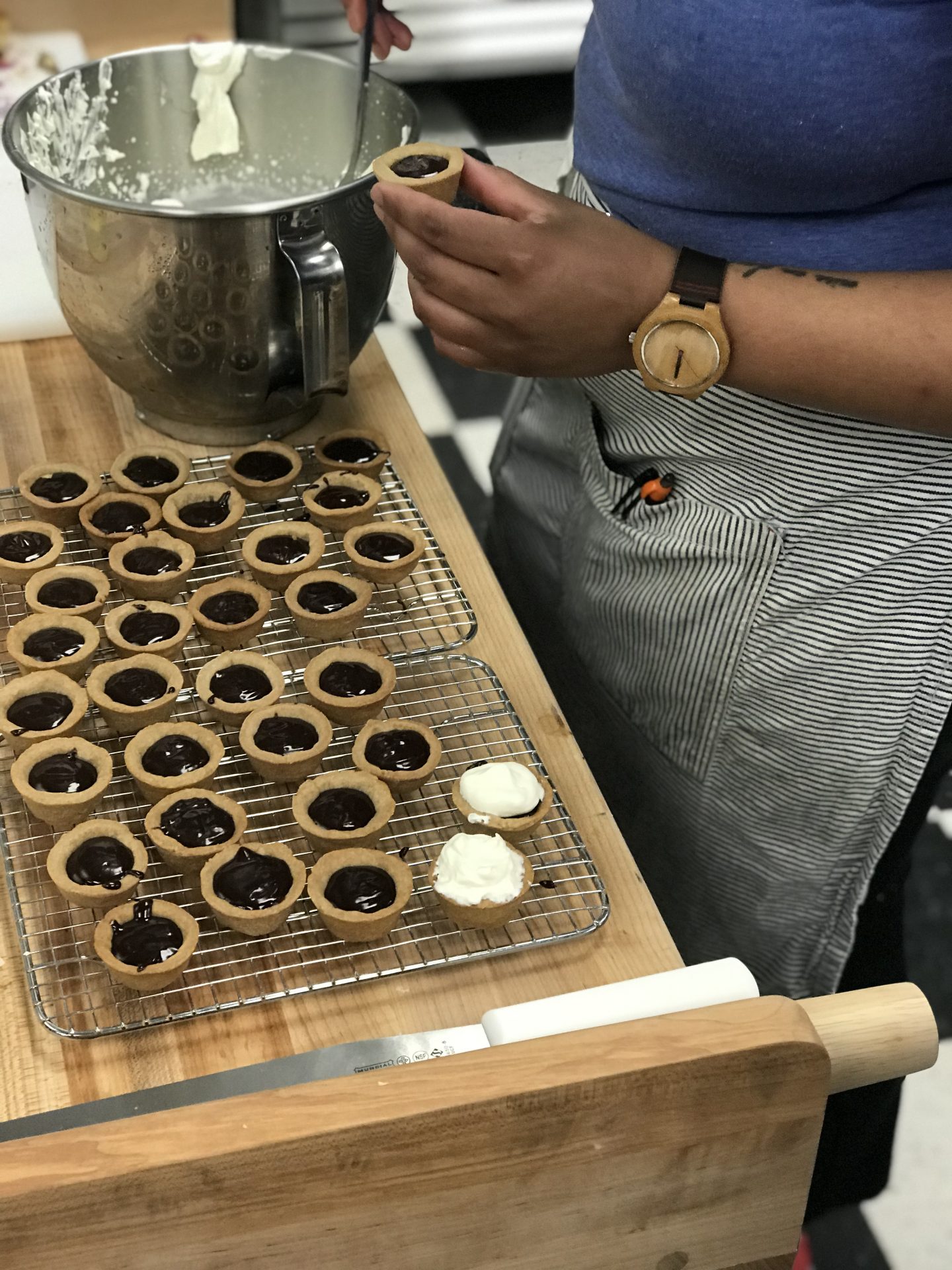 A person making pastries