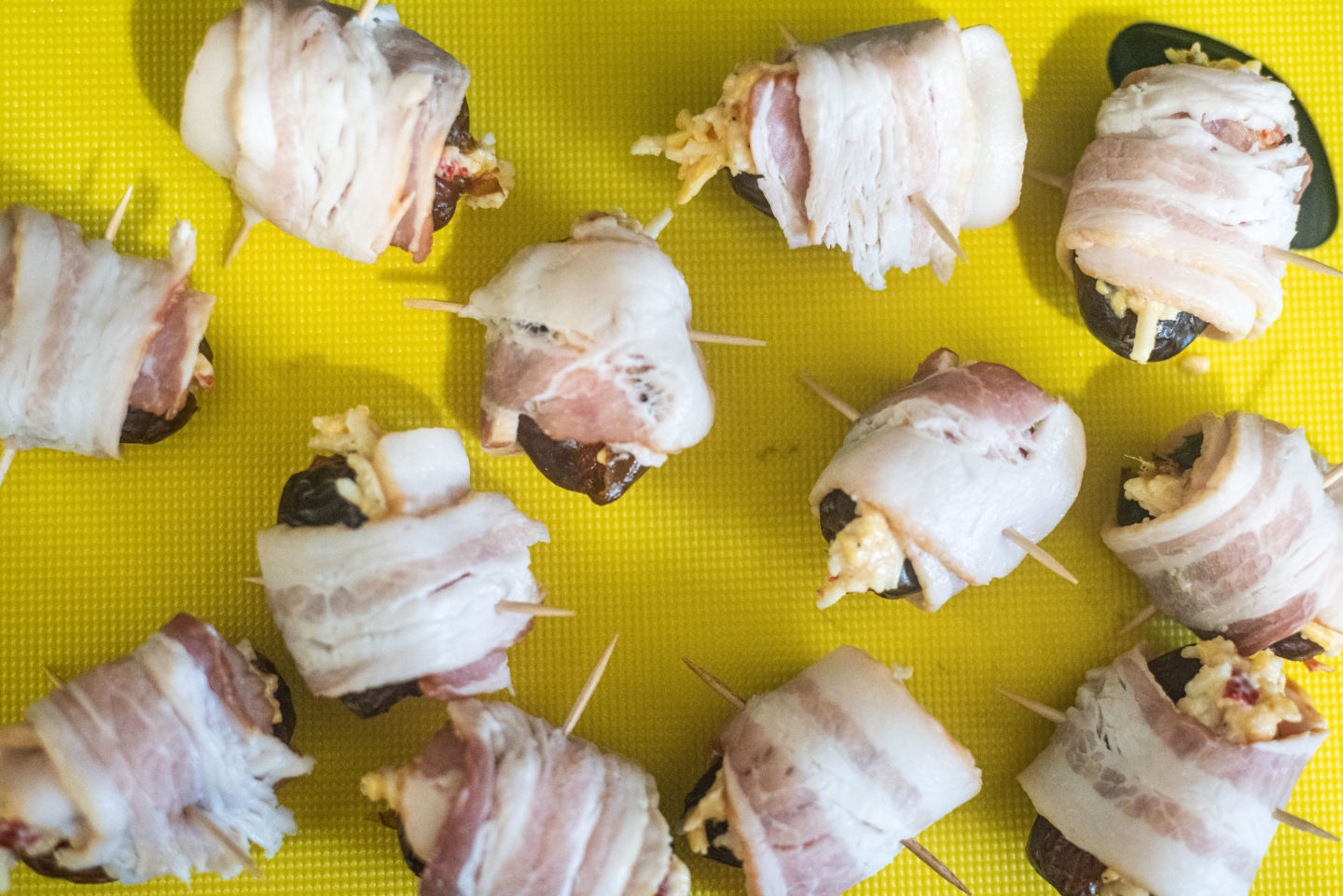 pitted dates wrapped in bacon