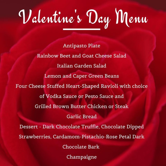 valentine's day menu