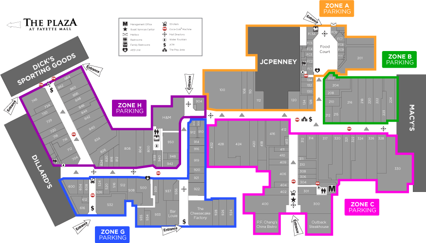 fayette mall map