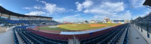 panoramic view of a ballpark